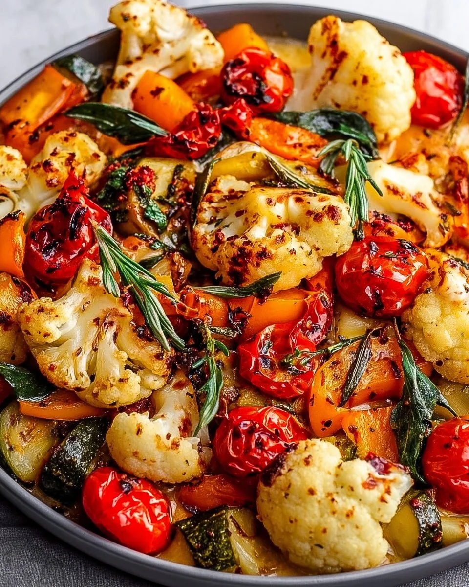 Cheesy Marry Me Roasted Vegetable Medley