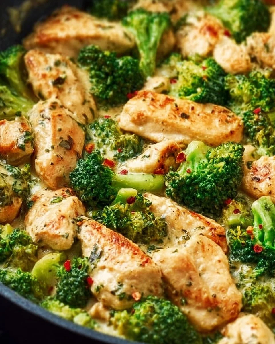 Creamy Chicken & Broccoli Skillet Recipe: Easy One Pan Dinner
