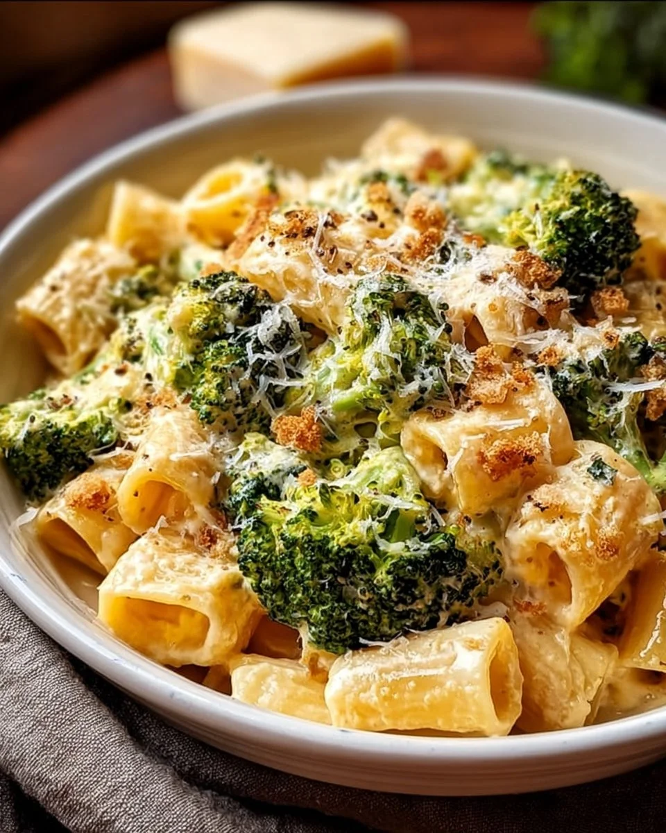 Creamy Vegetarian Broccoli Cheddar Pasta