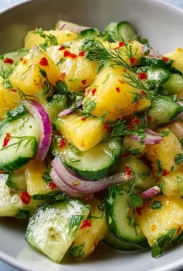 Bright and colorful Pineapple Cucumber Salad with fresh ingredients.