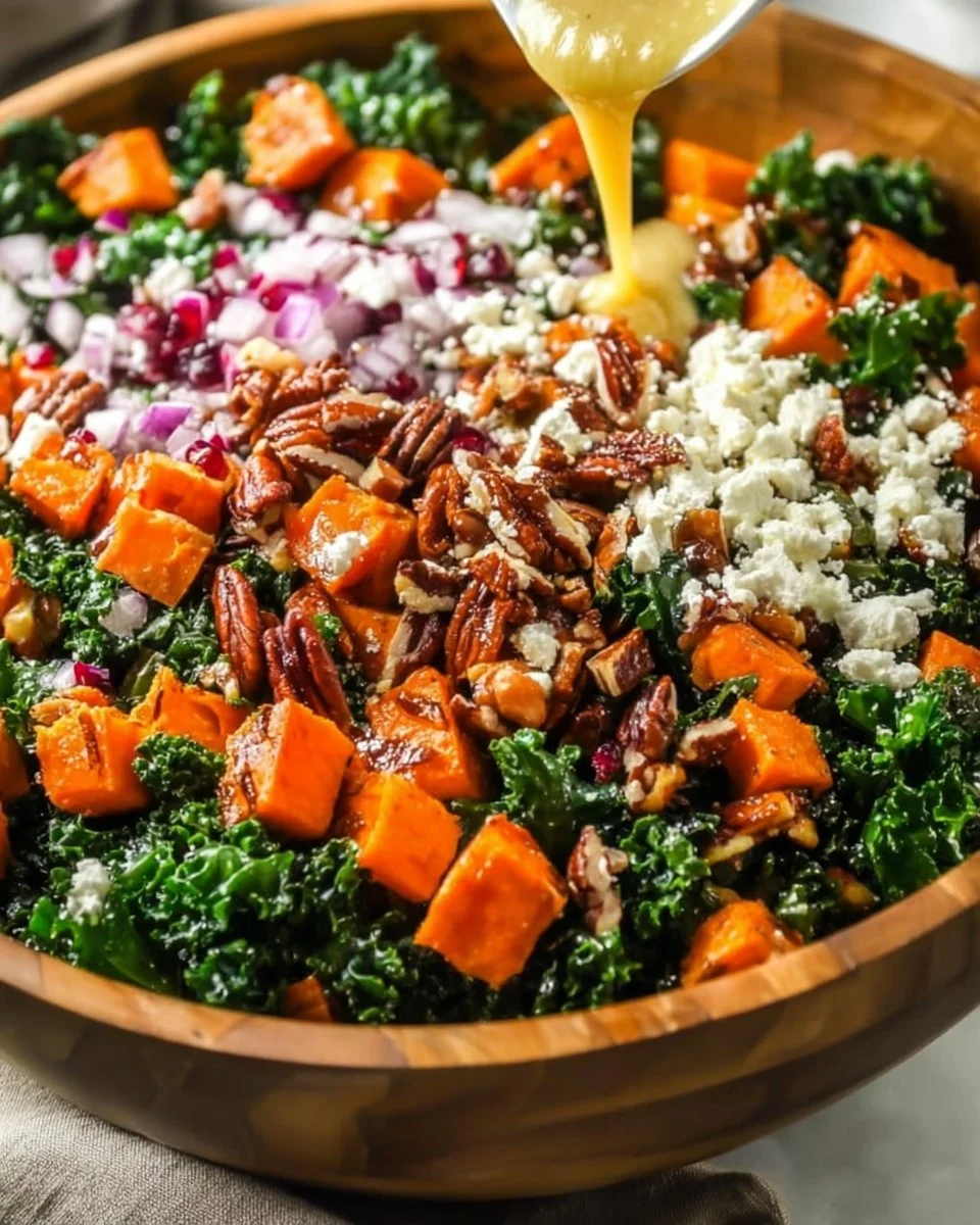 Roasted Sweet Potato Kale Salad