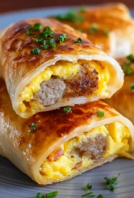 Sausage Egg Breakfast Roll-Ups, a quick and easy morning treat