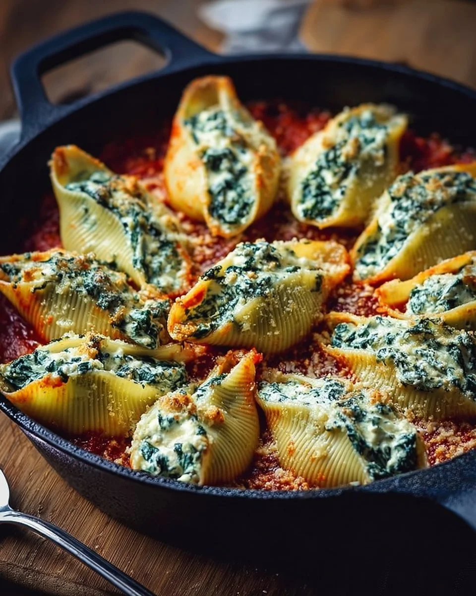 Spinach and Ricotta Stuffed Shells