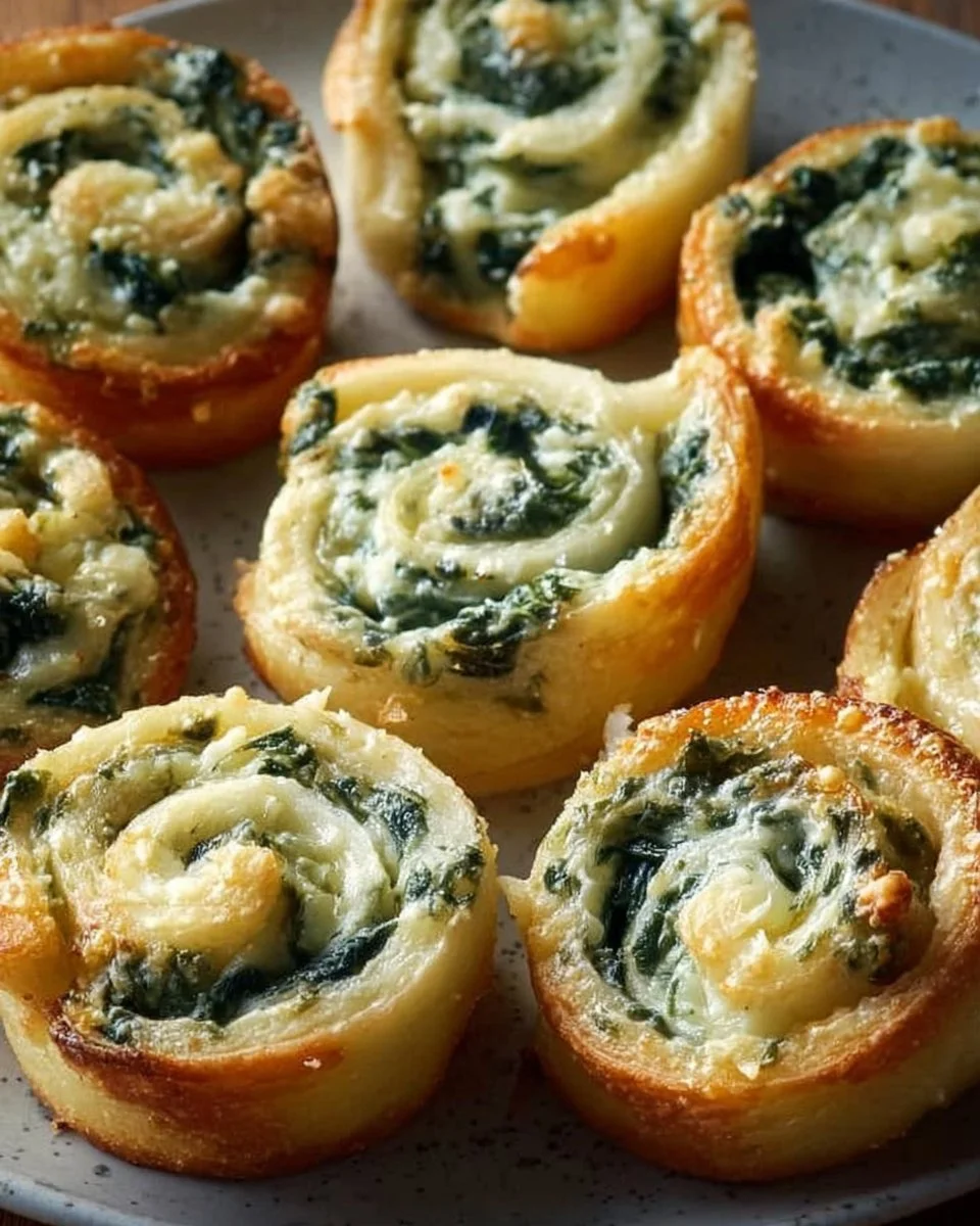 Spinach Dip in Bite-Sized Pinwheels