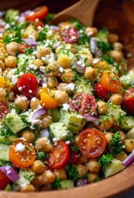 15-Minute Mediterranean Chickpea Salad with colorful vegetables