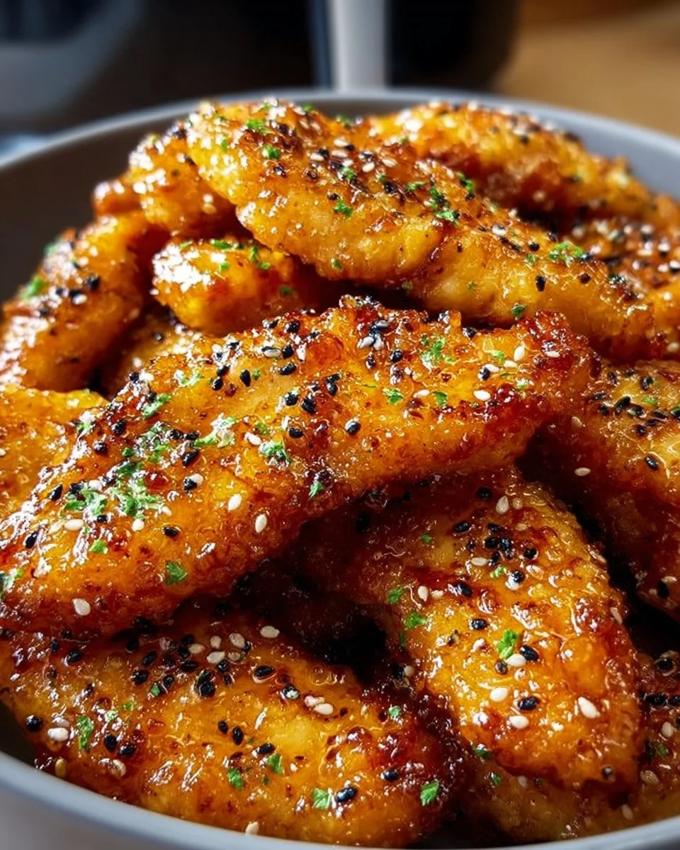 Air Fryer Honey Butter Garlic Chicken Tenders