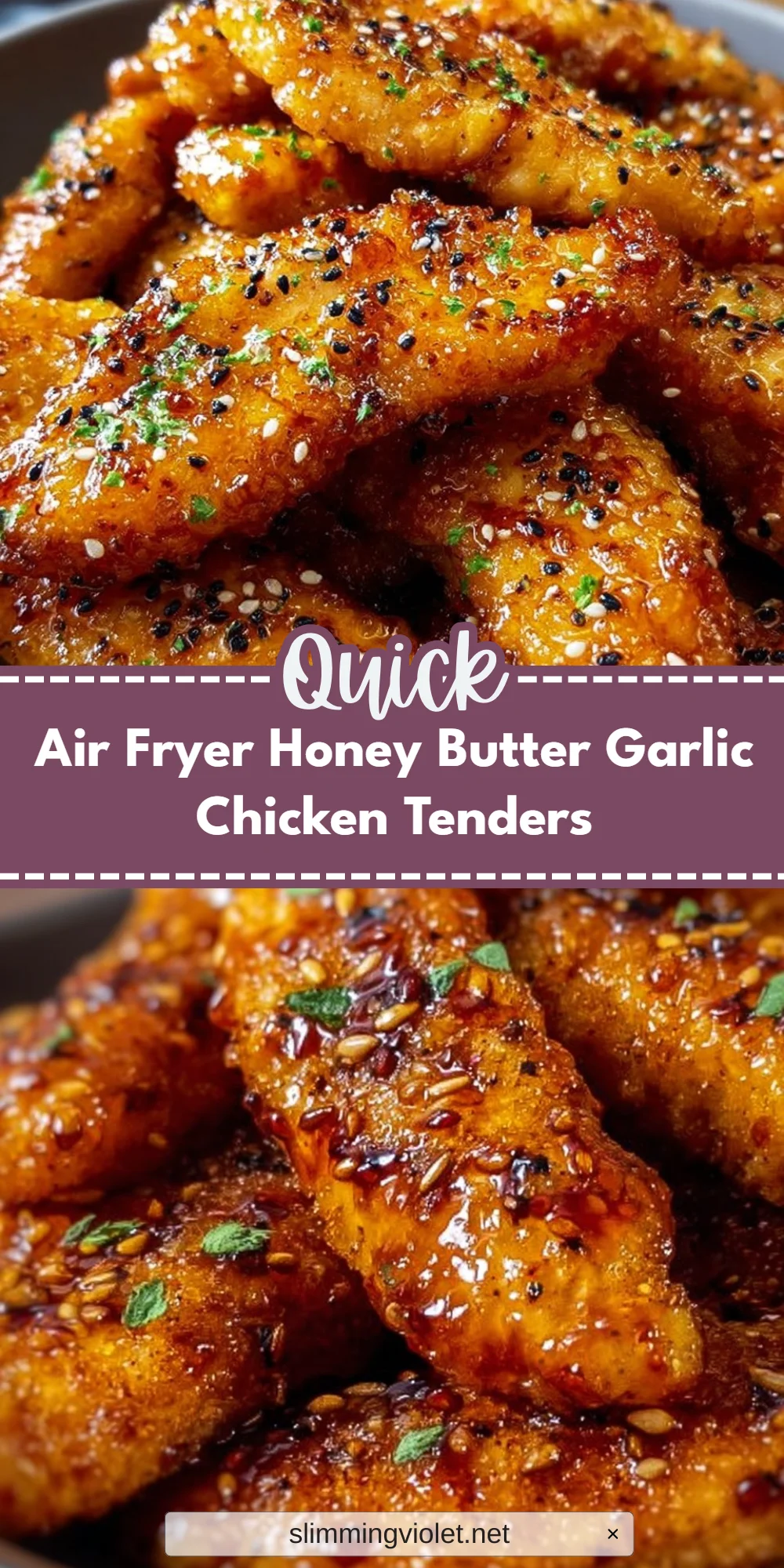 Air Fryer Honey Butter Garlic Chicken Tenders