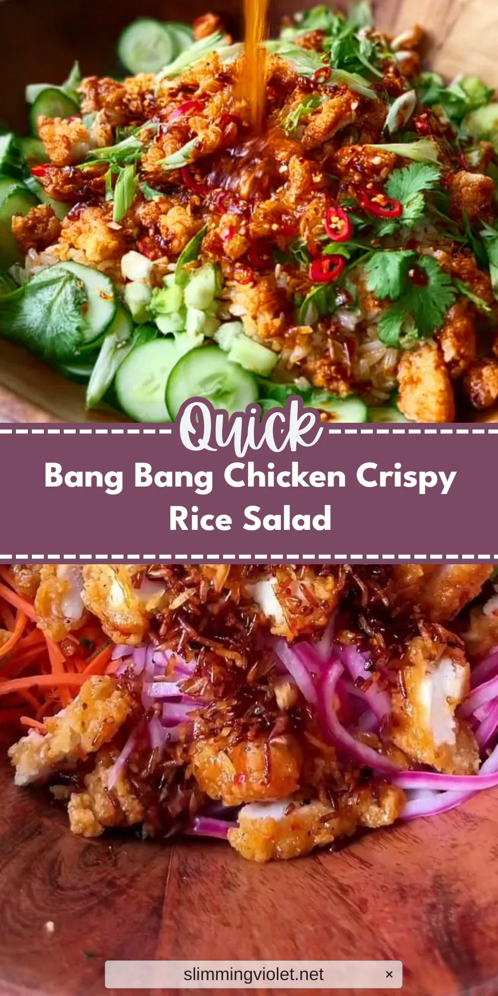 Bang Bang Chicken Crispy Rice Salad