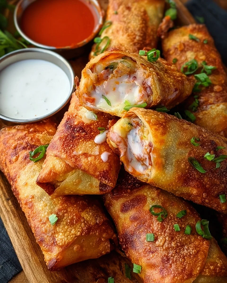 Buffalo Chicken Egg Rolls