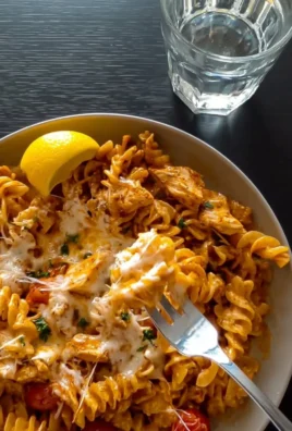 Delicious Cheesy Chicken Pasta served in a bowl