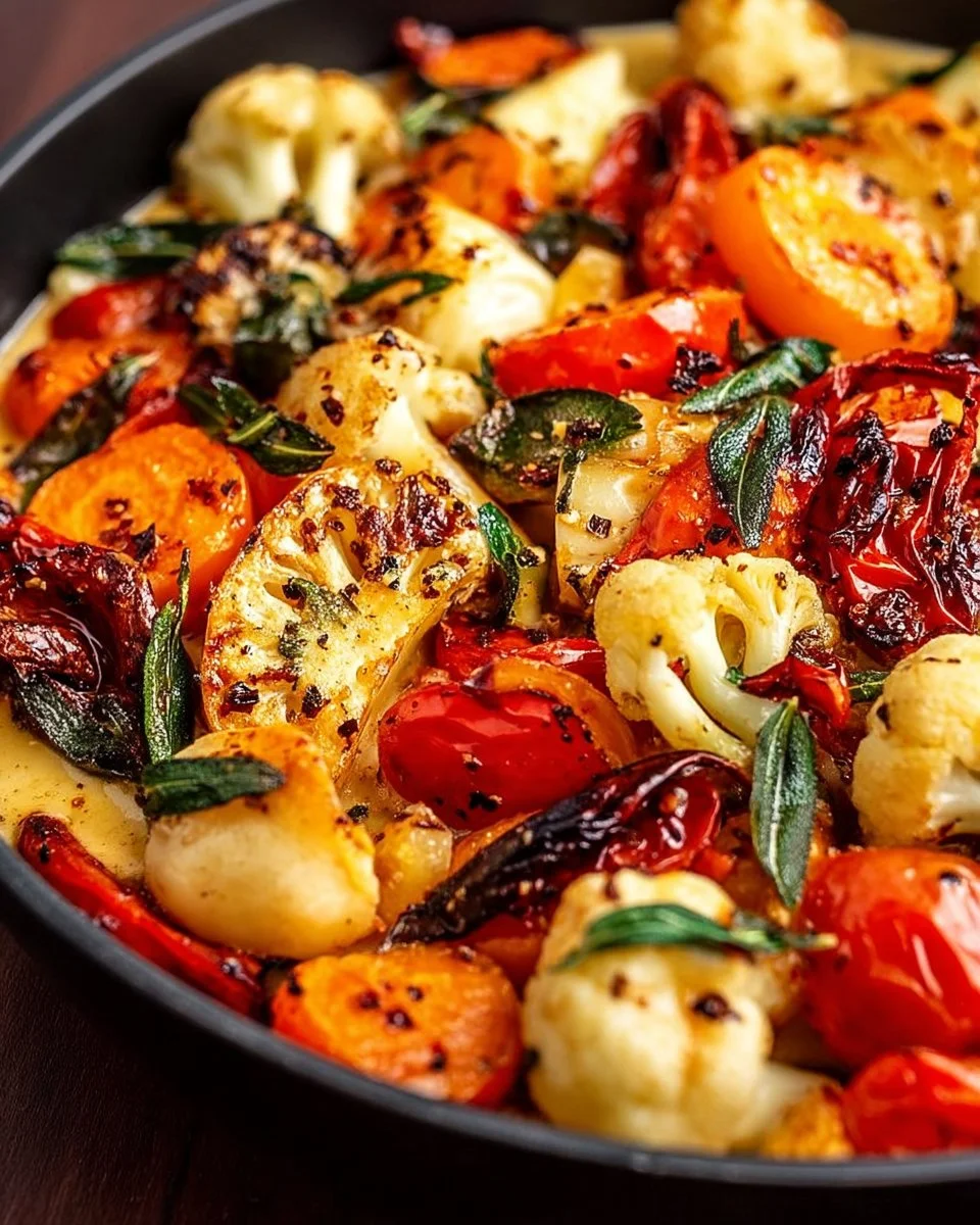 Cheesy Marry Me Roasted Vegetable Medley