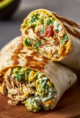 Delicious Chicken Avocado Ranch Burritos wrapped in a tortilla