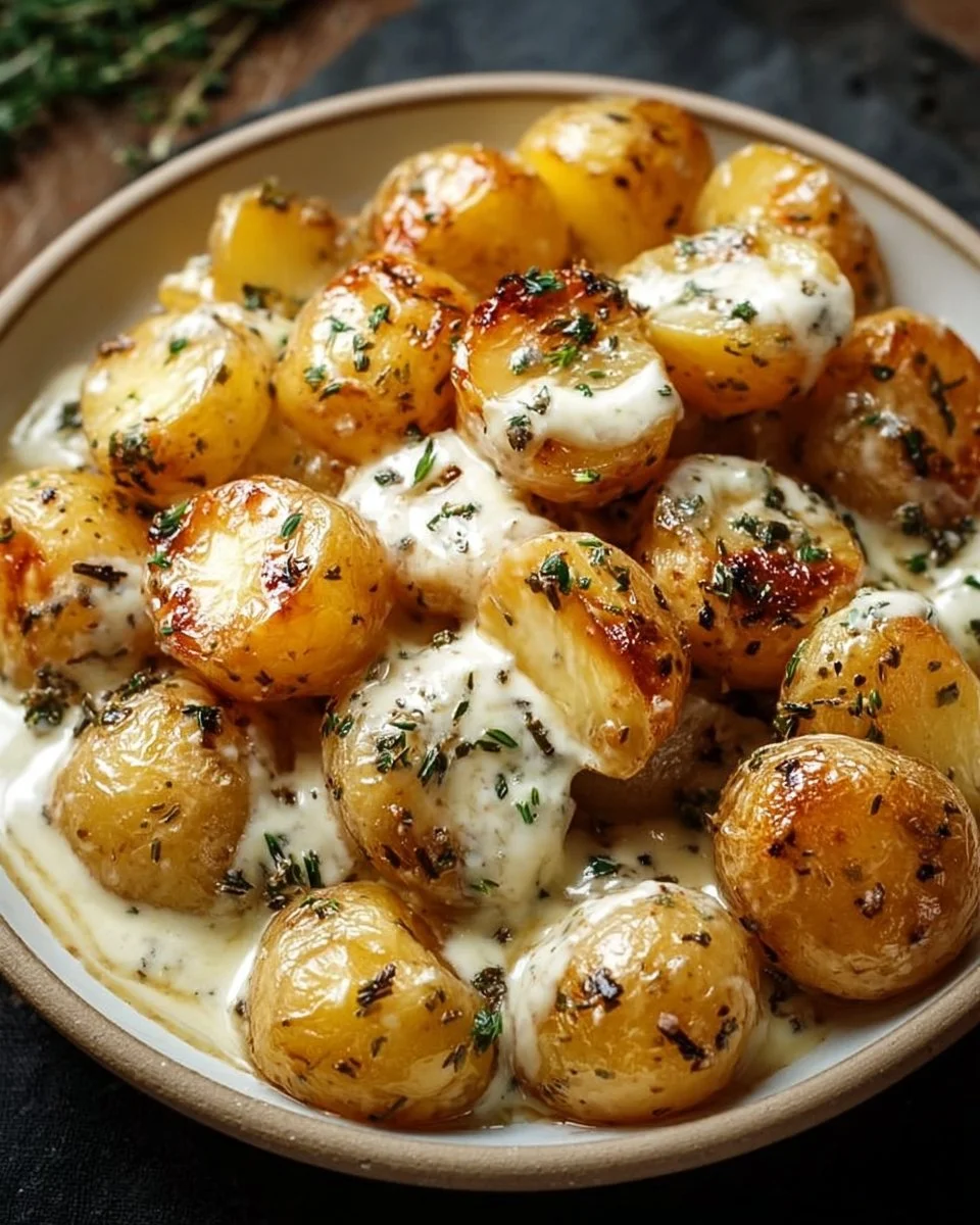 Creamy Garlic Sauce for Baby Potatoes