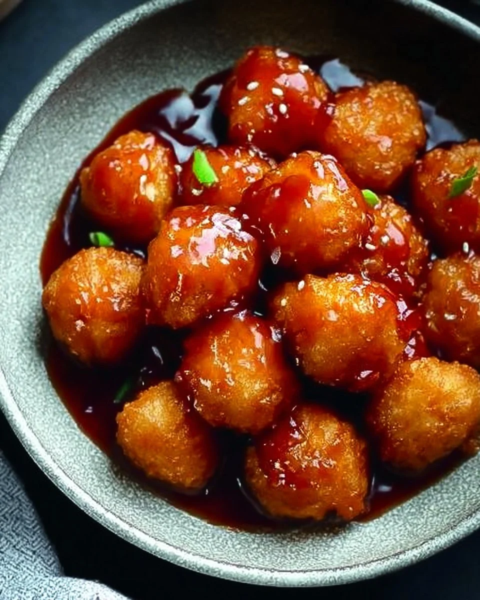 Crispy Chinese Chicken Balls with Sweet and Sour Sauce Bliss