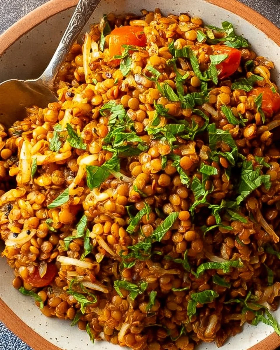 Easy Mediterranean Lentils and Rice