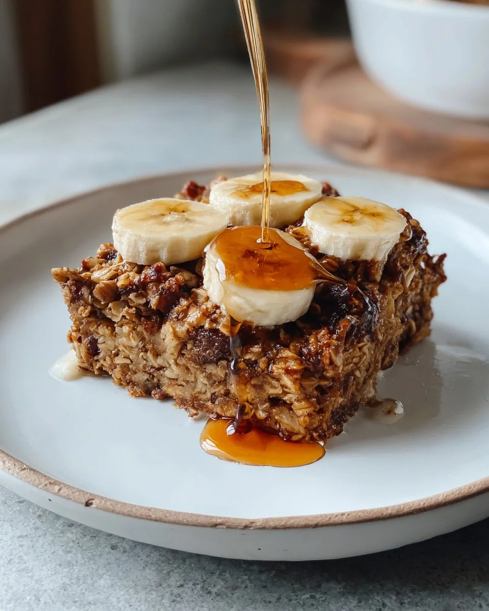 Gluten Free & Dairy Free Banana Baked Oatmeal