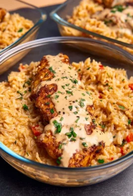 High Protein Creamy Cajun Chicken with Rice dish served in a bowl