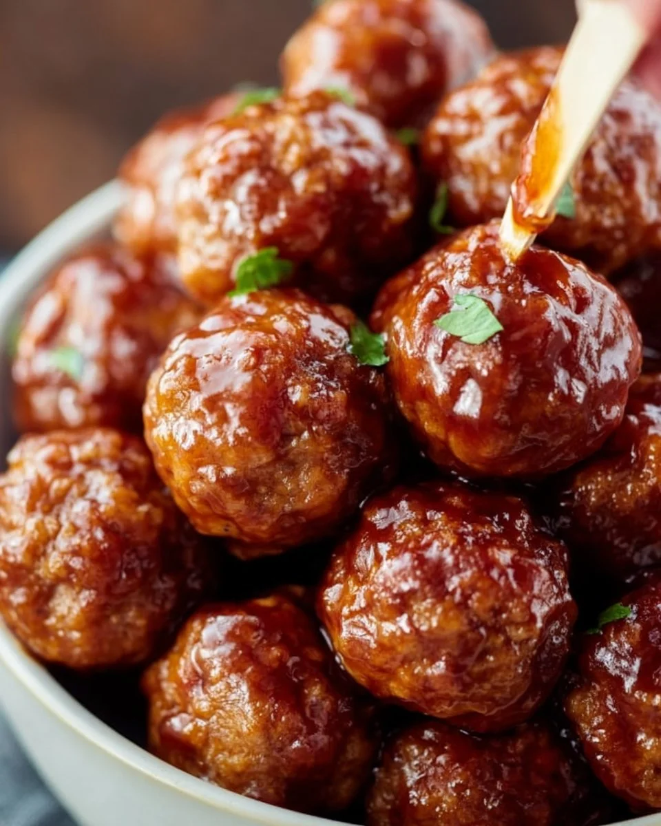 Honey BBQ Crockpot Meatballs
