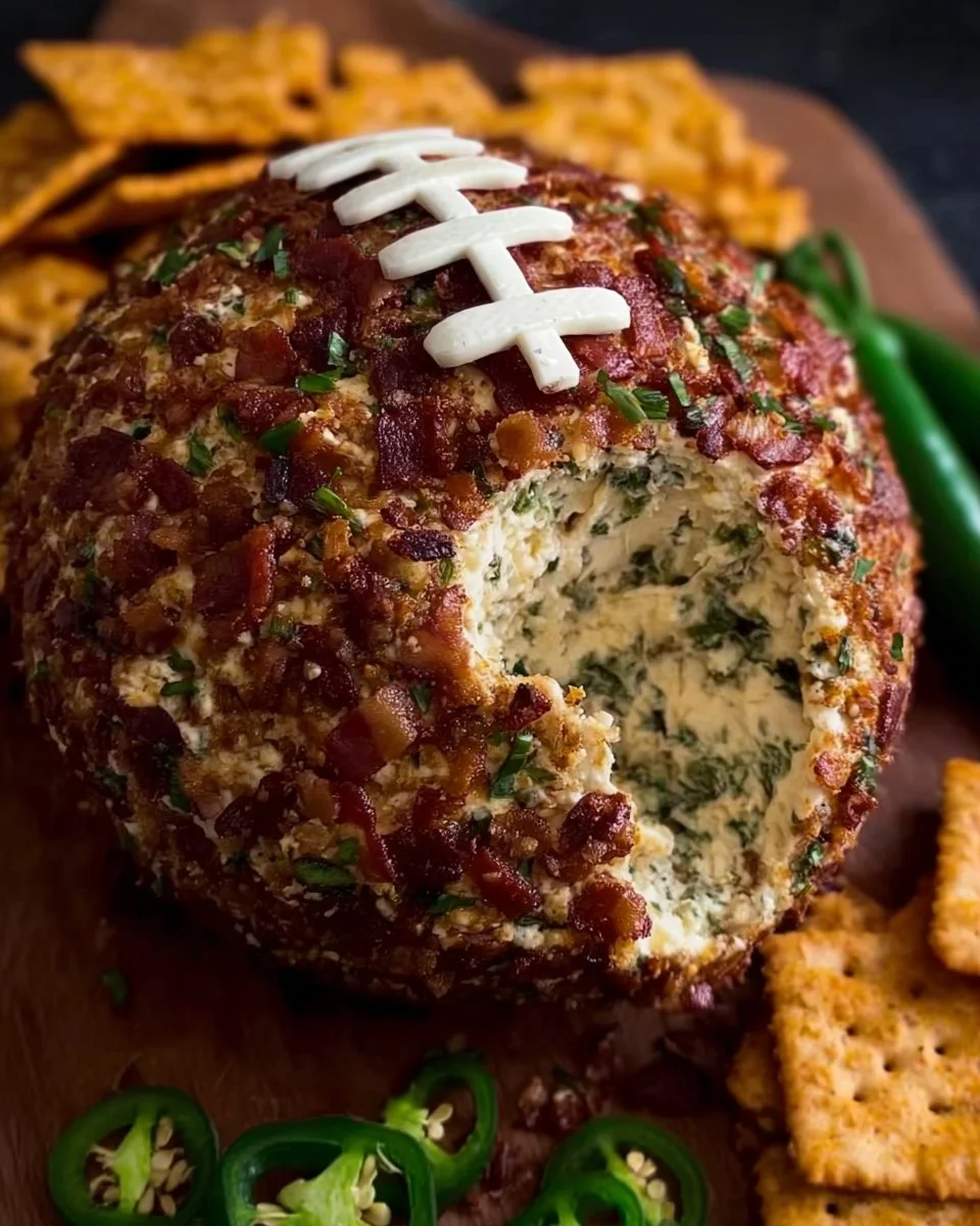 Jalapeño Popper Football Cheese Ball