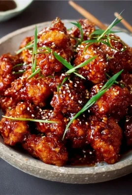 Plate of crispy Korean Fried Chicken served with dipping sauces