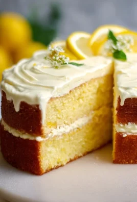 Limoncello Mascarpone Cake topped with lemon zest and fresh berries