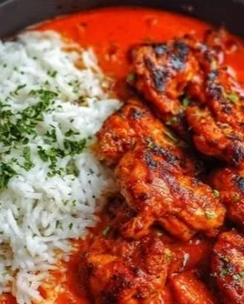 Delicious Nigerian Chicken Stew simmering with spices and vegetables