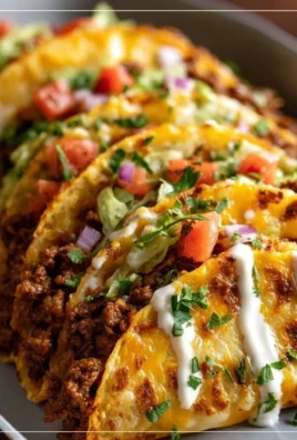 Delicious oven-baked cheesy tacos, crispy and loaded with flavor
