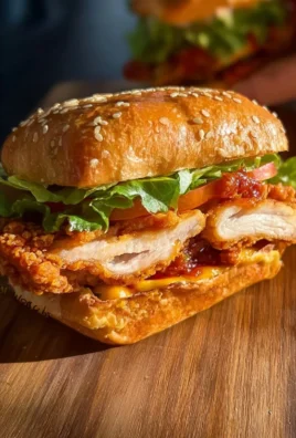 Spicy Crispy Chicken Burger with fresh toppings and crispy chicken patty