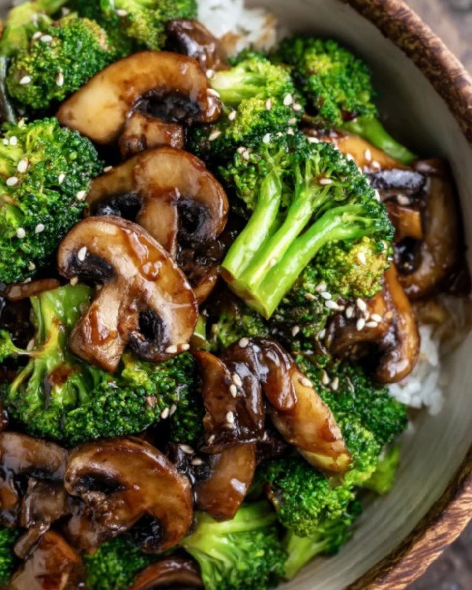 Vegan Broccoli and Mushroom Stir Fry