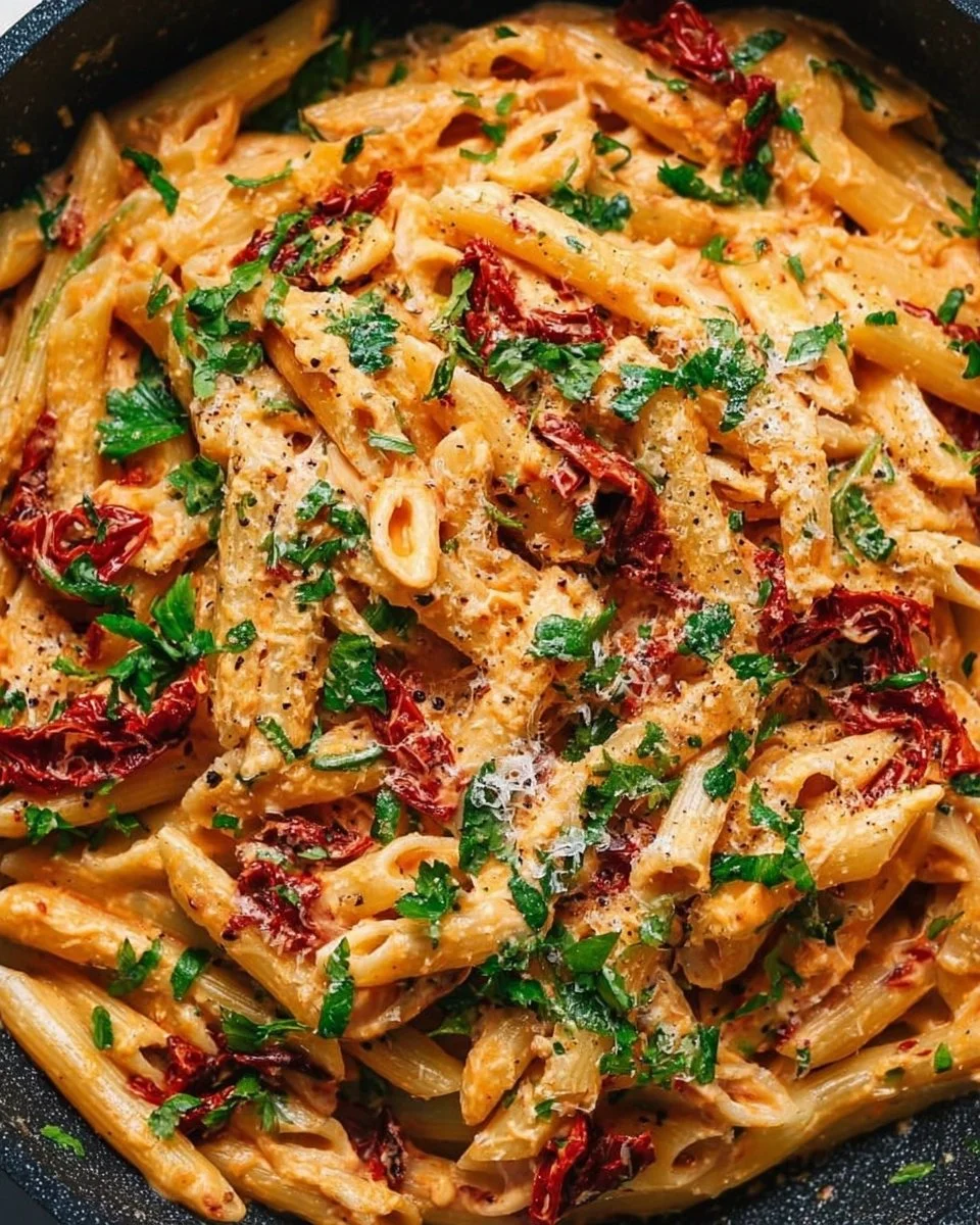 Vegan Creamy Sun Dried Tomato Pasta Recipe