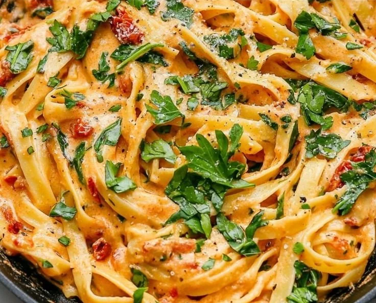 Vegan Creamy Sun Dried Tomato Pasta Recipe